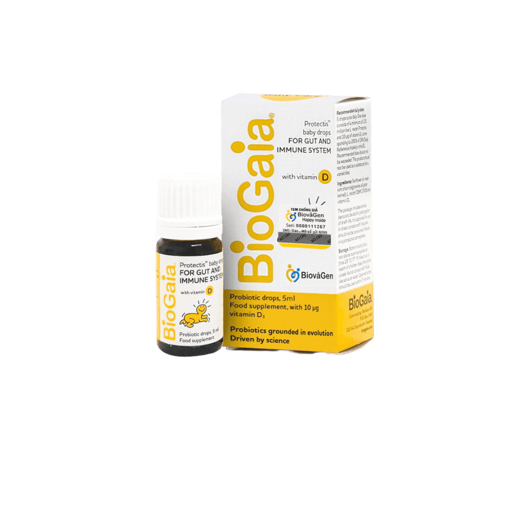 Protectis Baby Drops D3 H/5ml BIOGAIA Men vi sinh giọt & D3 0+