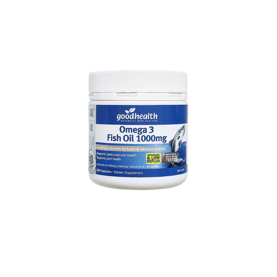 Fish Oil 1000mg H/150v GOODHEALTH Dầu Cá Biển Bổ Não, Bổ Mắt, Tim Mạch