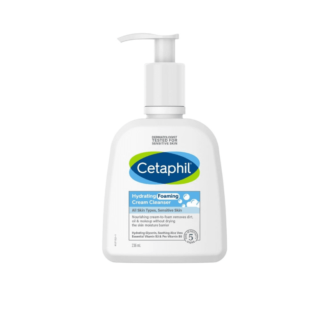 Hydrating Foam C/236ML CETAPHIL Bọt rửa mặt lành tính cho da nhạy cảm