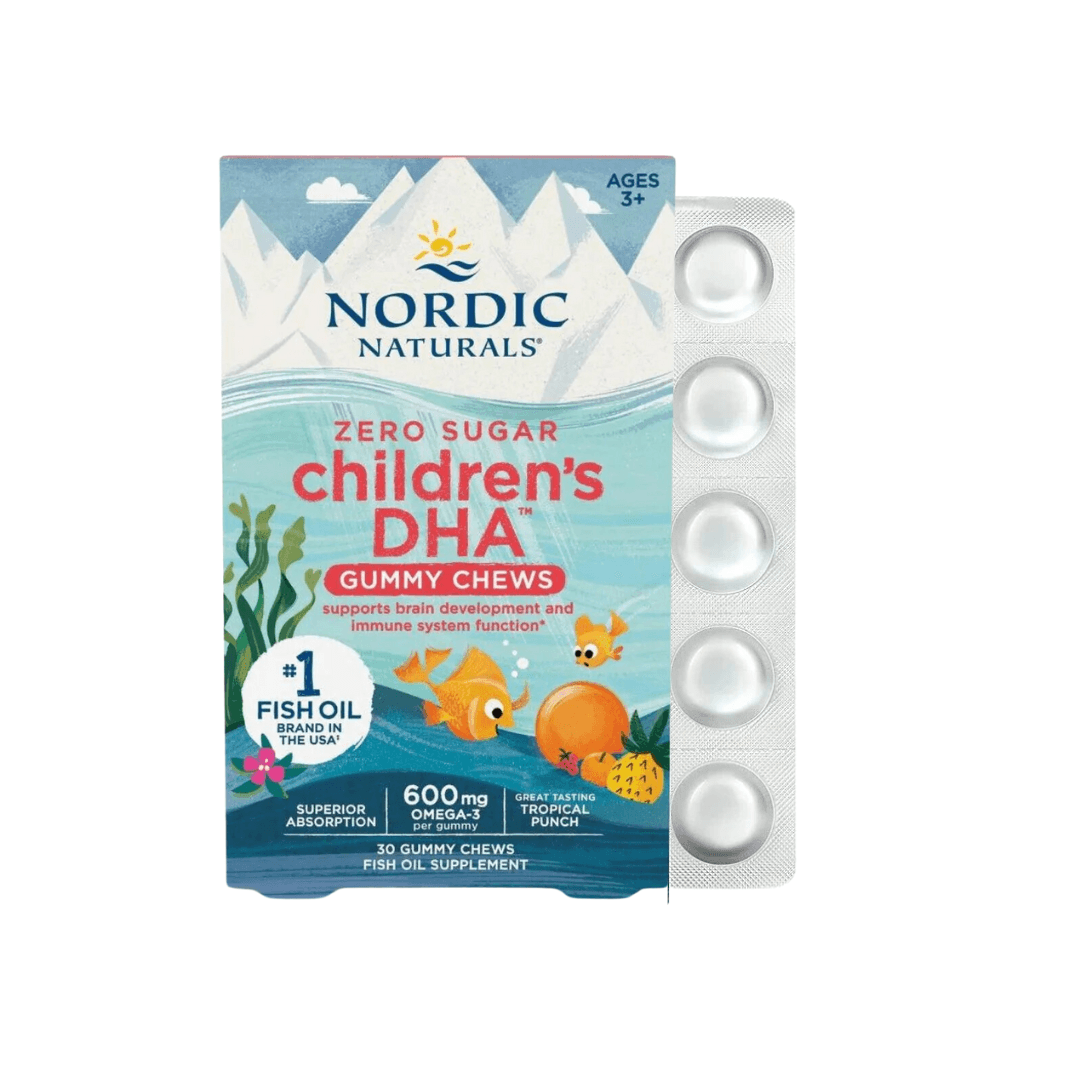 DHA H/30v NORDIC NATURALS kẹo dẻo bổ sung DHA vị trái cây 3-6T
