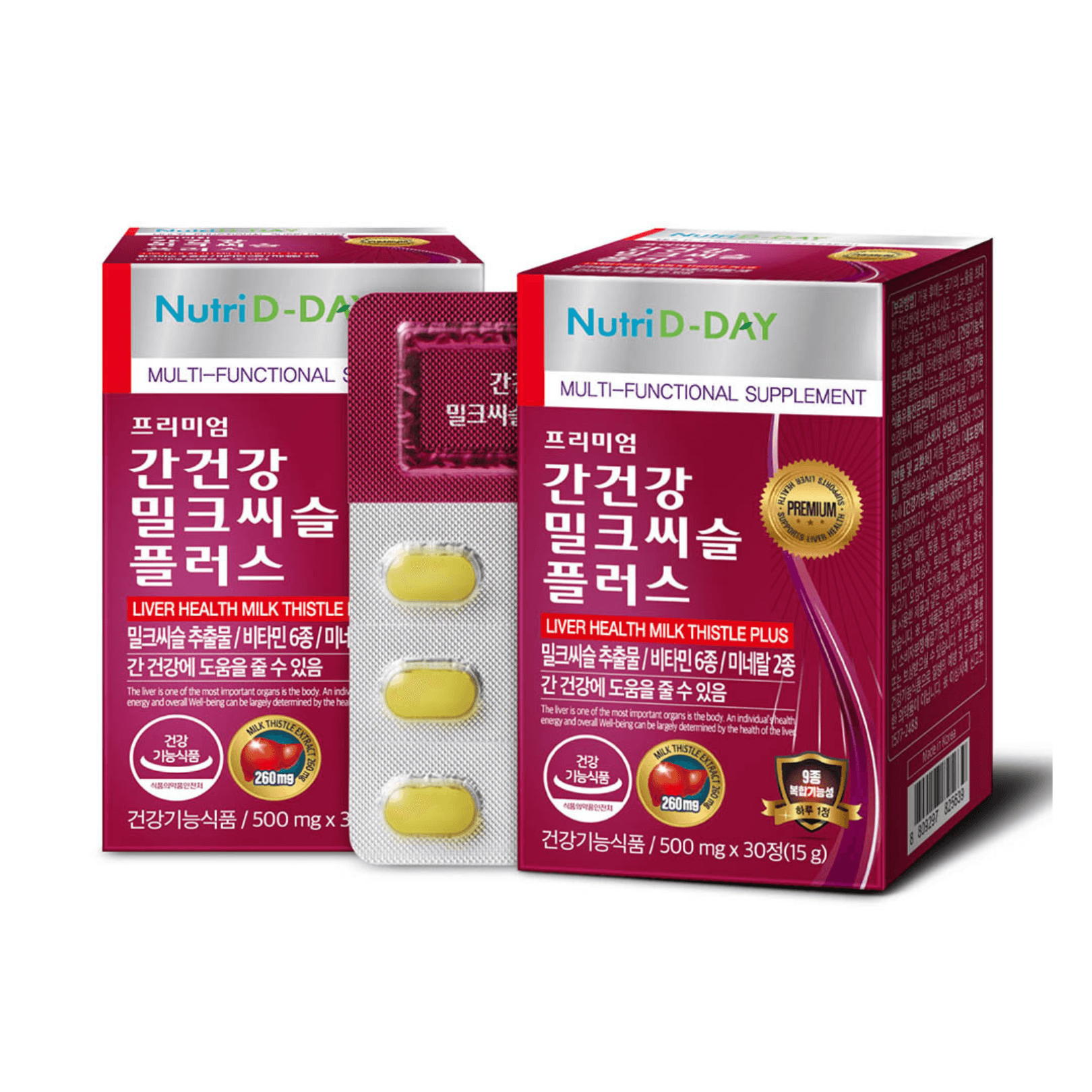 Premium Liver Health Milk Thistle H/30V NUTRI D-DAY giúp bổ gan, thải độc