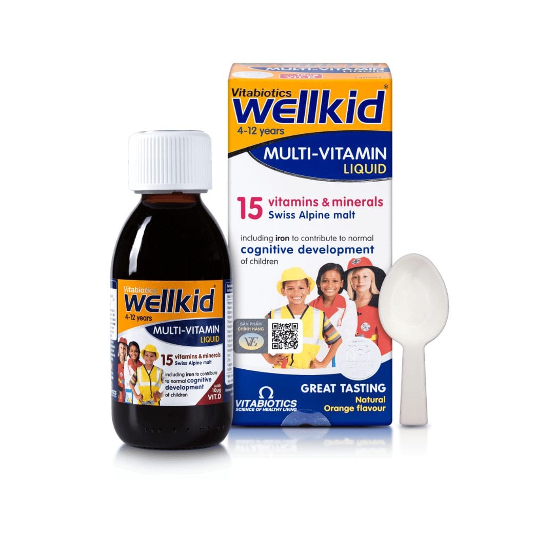 Wellkid H/150ML VITABIOTICS Siro Vitamin Tổng Hợp 4-12Tuổi (VEPharma)