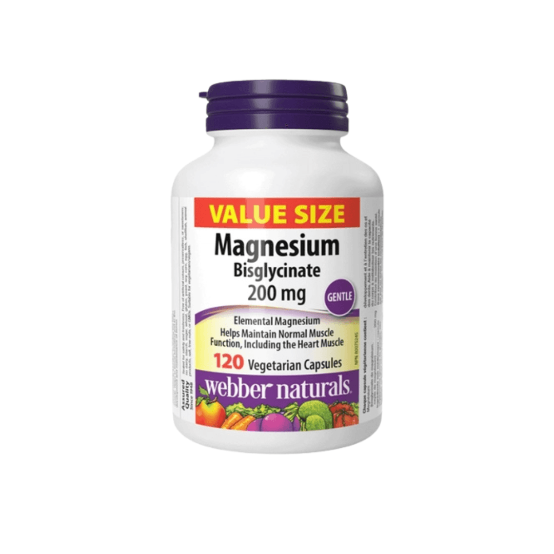Magnesium Bisglycinate L/120v WEBBER NATURALS Bổ Sung Magiê, Cải Thiện Xương Và Răng