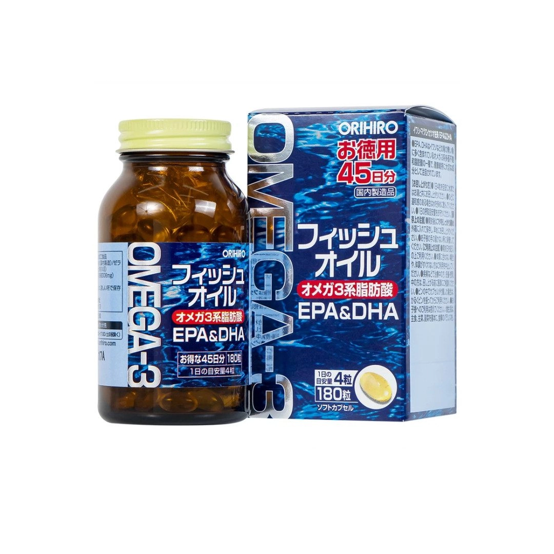 Omega 3 Hỗ trợ Trí não và Thị lực ORIHIRO H/180V