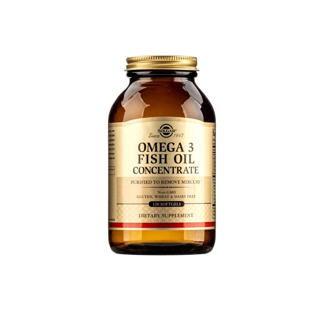 Omega 3 Hỗ trợ Tim mạch, Não bộ Fish Oil Concentrate SOLGAR L/120v